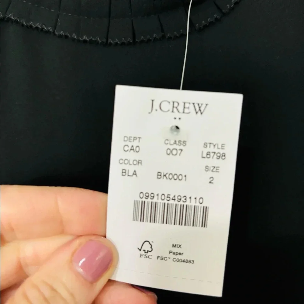 J. Crew Black Scoop Neck Sleeveless Tank Top